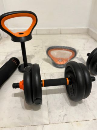 Set de Pesas Ajustables y Mancuernas