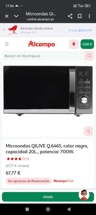 Microondas Qilive Q6465 de 700W NUEVO