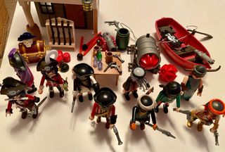Lote Playmobil Casa Barco Figuras Accesorios