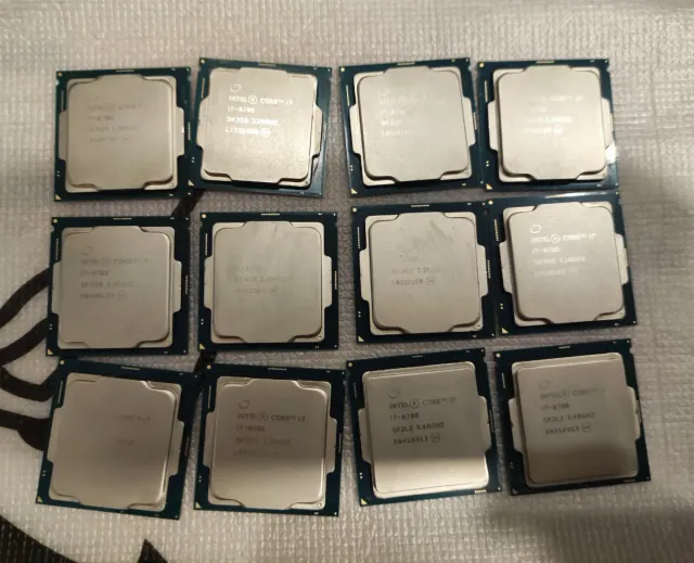 10x Intel Core i7-8700 + 2x i7-6700 CPUs
