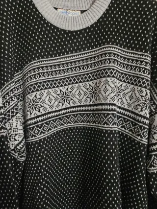 Maglione vintage Cupina nero e grigio