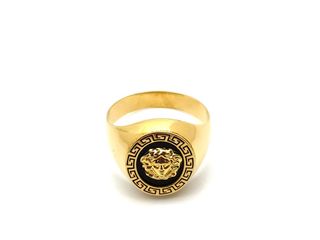 sello oro 18k con onix