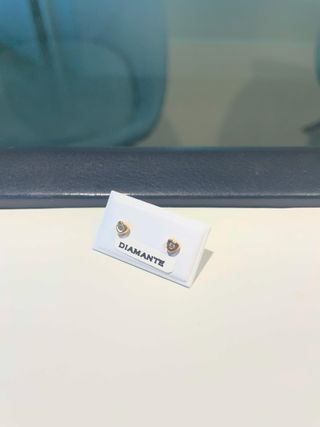 Pendientes Oro 18K Diamante Corazón