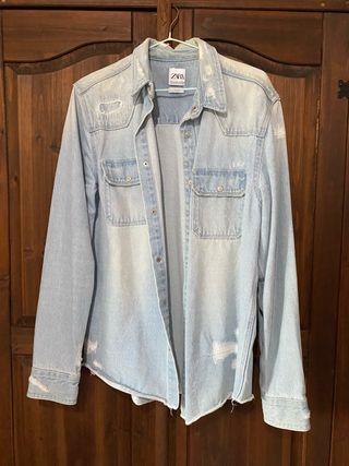 Chaqueta Vaquera Zara Hombre Desgastada