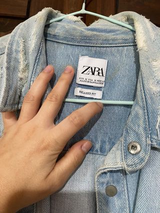 Chaqueta Vaquera Zara Hombre Desgastada