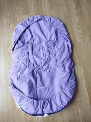 Saco para carrito morado y estampado