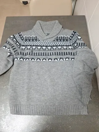 Jersey hombre cuello vuelto estampado