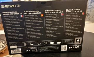 Altavoz Avenzo Bazooka Bluetooth LED Karaoke