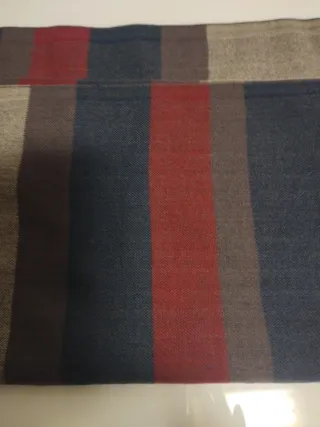 Bufanda Antonio Miro rayas marron y rojo