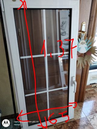 Ventana corredera aluminio gris