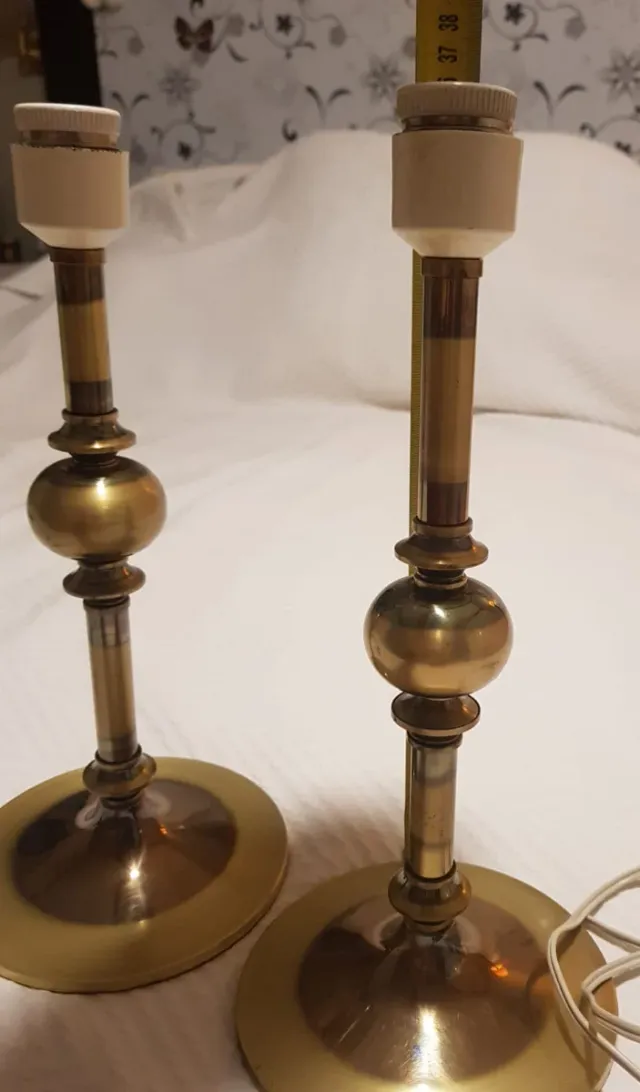 Lampada Vintage Bronzo con Paralume Beige