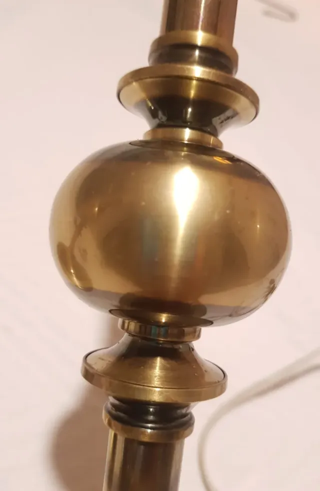 Lampada Vintage Bronzo con Paralume Beige