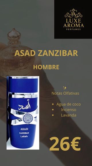Perfume Asad Zanzibar Lattafe Hombre