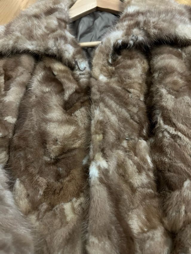 Abrigo de pelo natural marrón