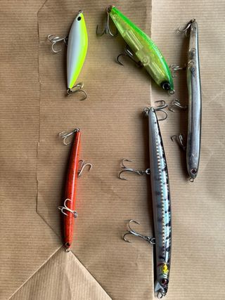 Lote señuelos paseantes hundidos