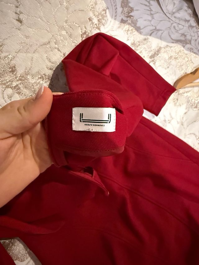 Vestido rojo manga larga