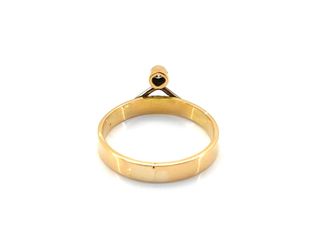 anillo oro 18k con piedra con diamante