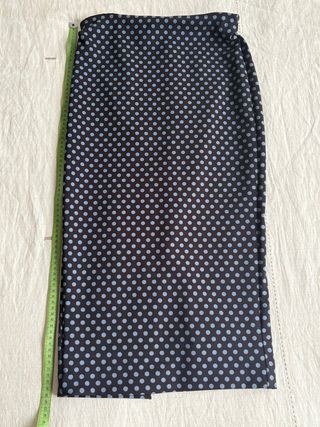 Falda tubo Zara lunares azul marino y celeste