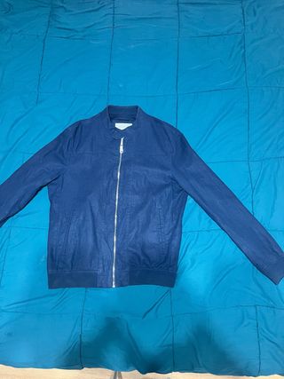 Chaqueta bomber azul