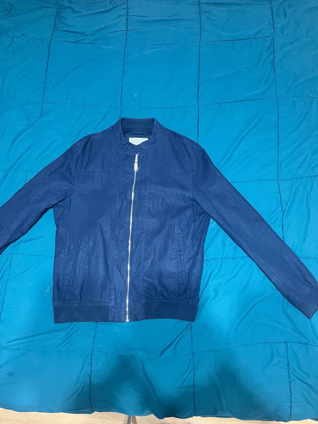 Chaqueta bomber azul