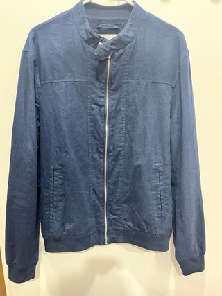 Chaqueta bomber azul