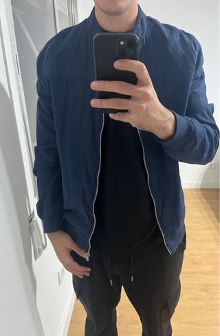 Chaqueta bomber azul