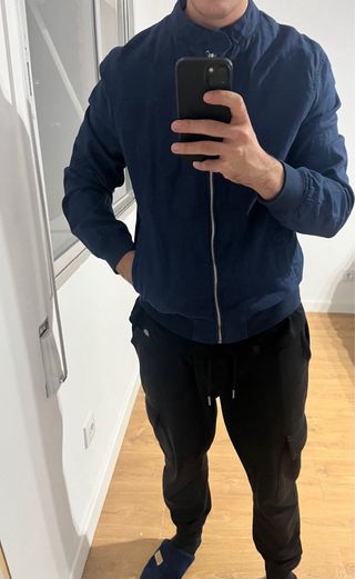 Chaqueta bomber azul