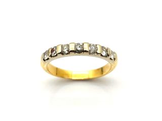 anillo oro 18k con piedra con diamante