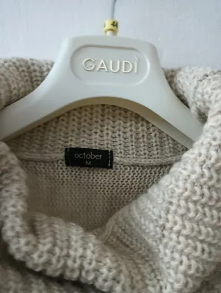 Maglione Poncho Taglia Unica Beige