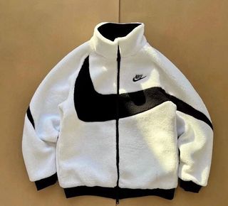 Chaqueta Nike Borrego Blanca y Negra