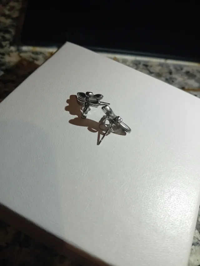 Pendientes de acero con diseño de libélula