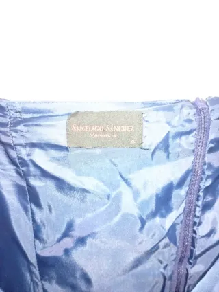 Vestido fiesta SANTIAGO SÁNCHEZ azul talla 46