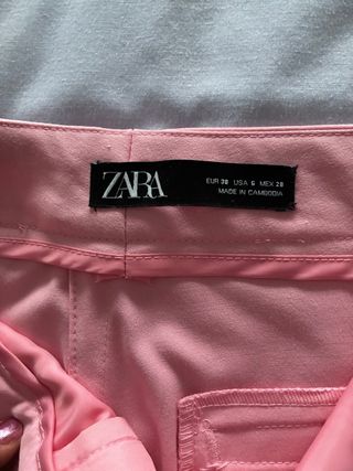 Traje de chaqueta rosa Zara Talla S