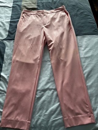 Traje de chaqueta rosa Zara Talla S