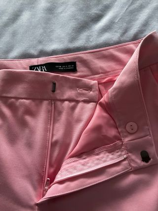 Traje de chaqueta rosa Zara Talla S