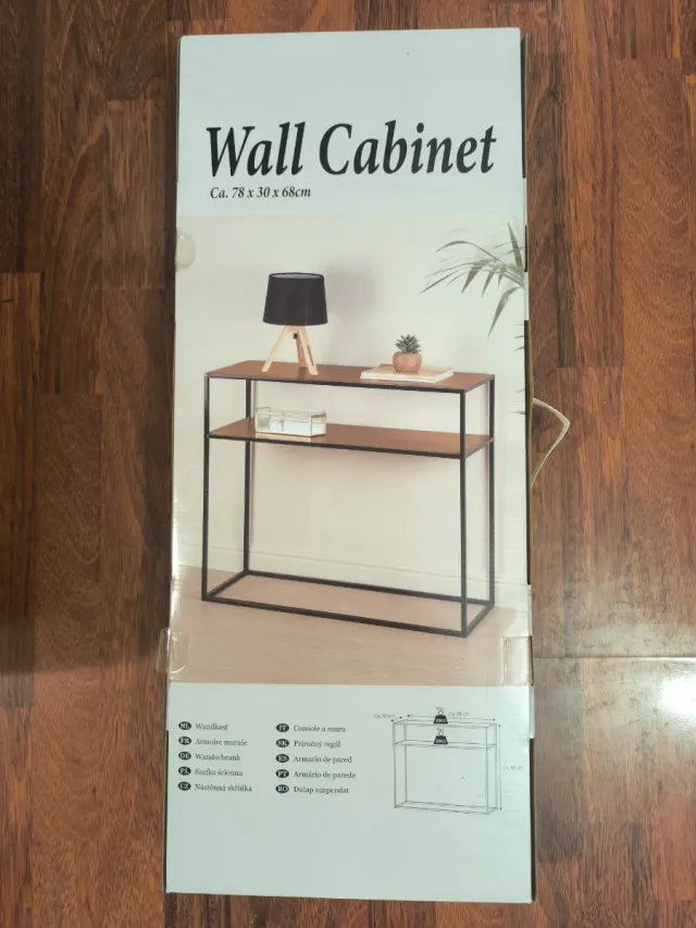 Mobile ingresso in legno e metallo