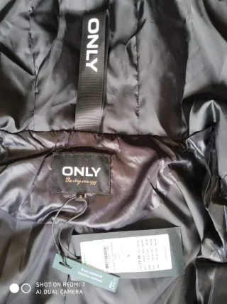 Abrigo largo ONLY negro