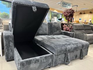 Chaiselongue Cama Arcón Reversible Gris