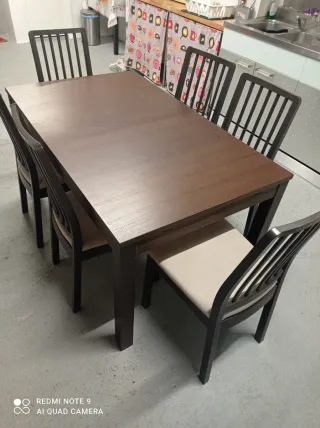 "Oferta "Mesa de comedor con 6 sillas