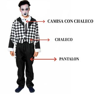 Disfraz Arlequín Payaso Circo Bufón Talla S/M