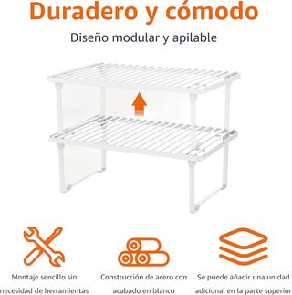 Scaffali da cucina impilabili Amazon Basics per la cucina