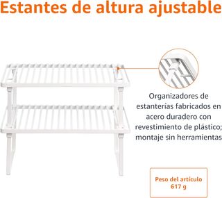 Scaffali da cucina impilabili Amazon Basics per la cucina