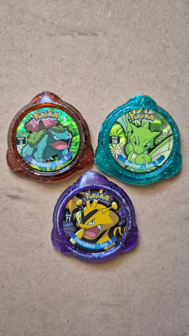 Lote 3 Tazos Pokémon
