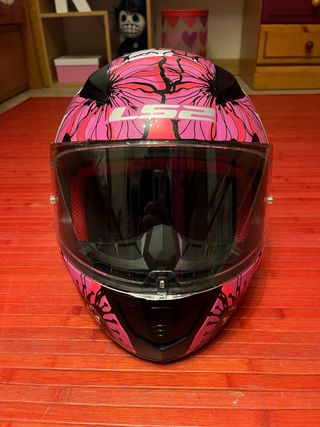 Casco Moto LS2 Rosa Mariposa