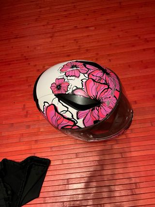 Casco Moto LS2 Rosa Mariposa