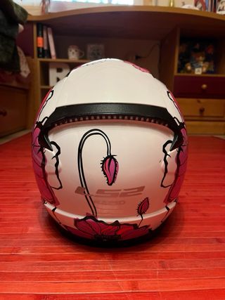 Casco Moto LS2 Rosa Mariposa