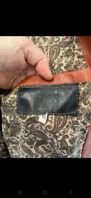 Giacca chiodo vera pelle marrone