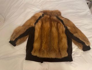 Bomber Pelo Natural Vintage Marrón Multicolor