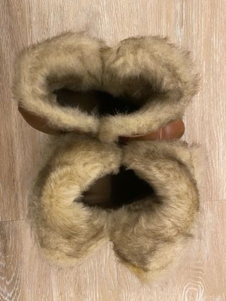 Botines piel marrón con pelo interior