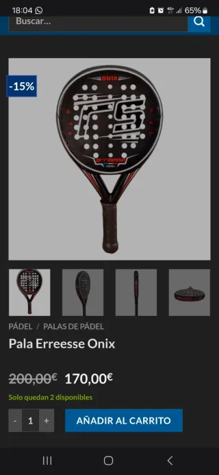 Pala de Pádel Onix Erreesse Negra